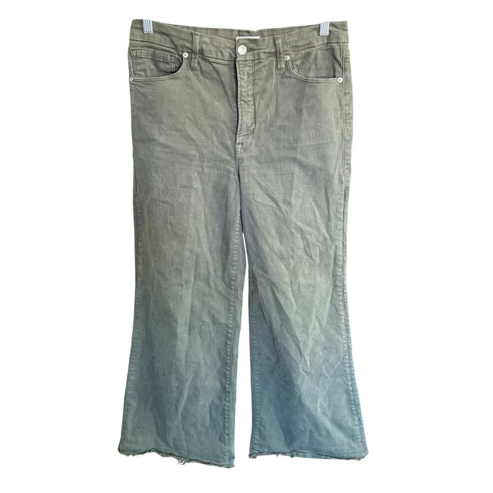 Copied - Good American Jeans 12 Good Waist Palazzo Green GWPS727T Wide Leg Fern